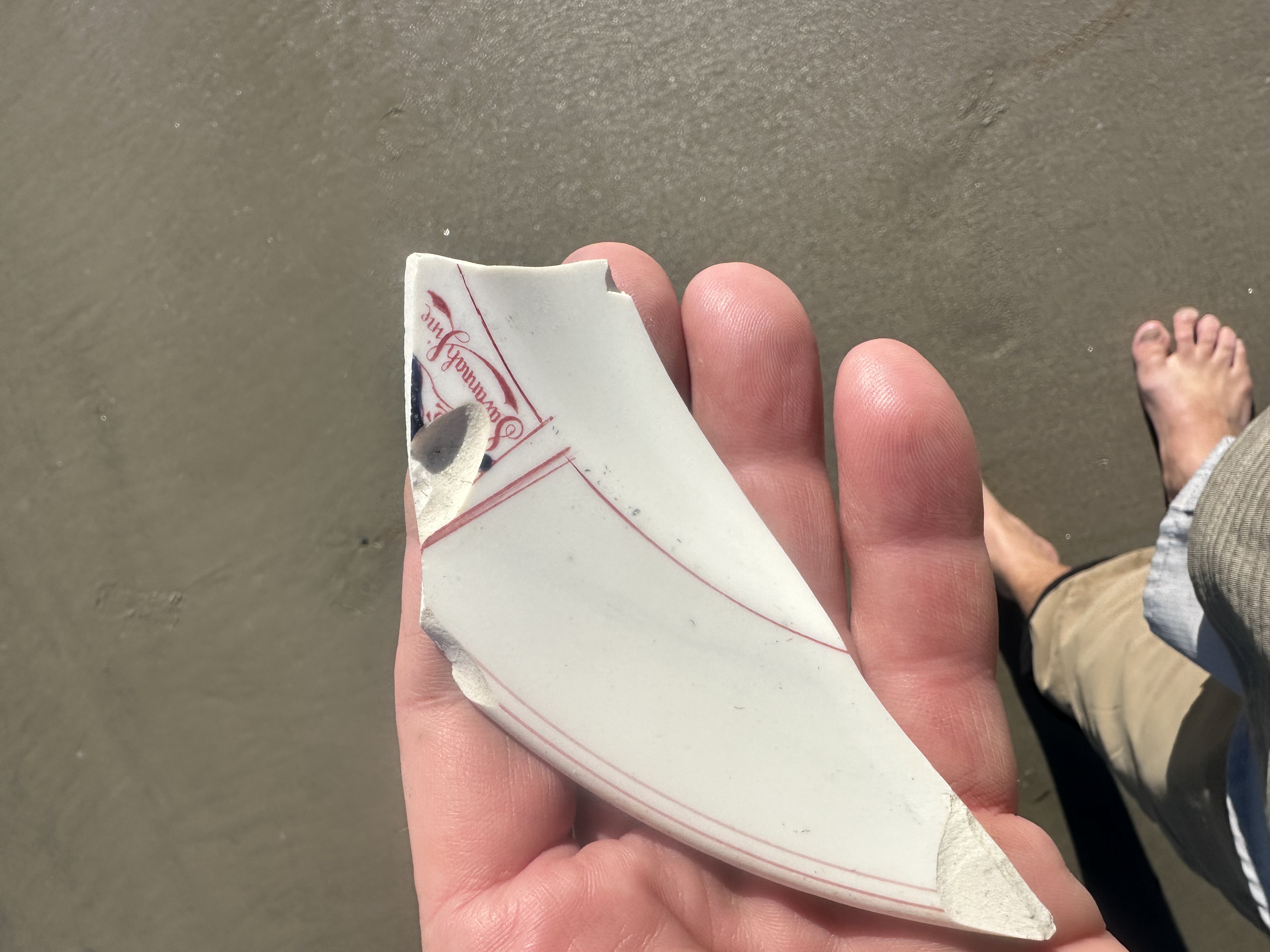 Savannah Line Platter shard, Ocean Steamship Company