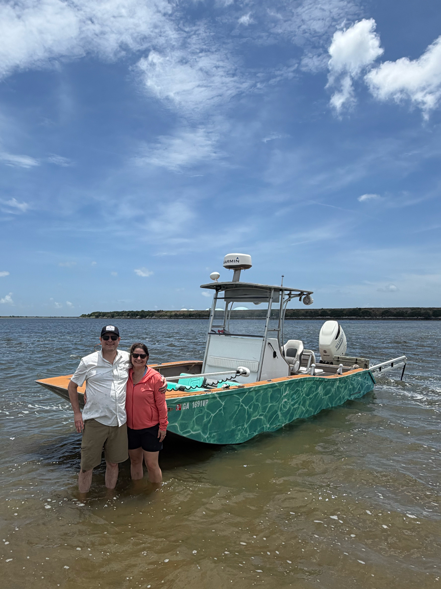 Rich & Rachel 26 Rich showing Rachel the Low Country • Low Country Drifters, Savannah Boat Tours
